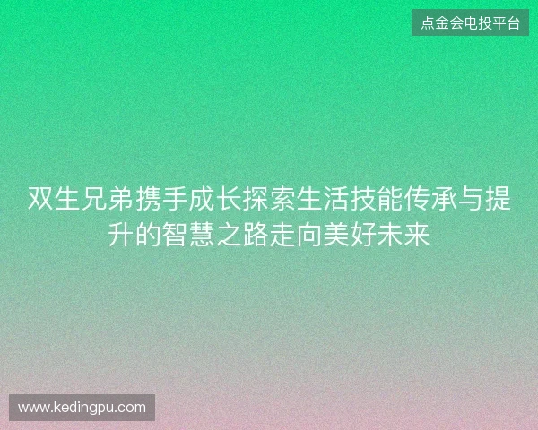 双生兄弟携手成长探索生活技能传承与提升的智慧之路走向美好未来 双生兄弟携手成长探索生活技能传承与提升的智慧之路走向美好未来